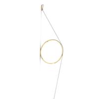 FLOS WireRing Wandlamp Witte Kabel - Gouden Ring