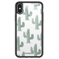 iPhone X/XS glazen hardcase - Cactus print