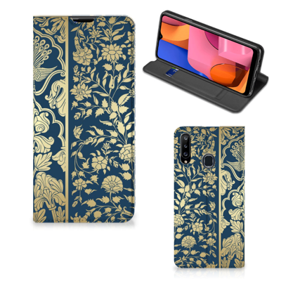 Samsung Galaxy A20s Smart Cover Beige Flowers Samsung Galaxy A20s Smart Cover Beige Flowers