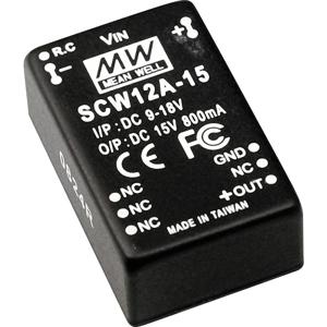 Mean Well SCW12B-05 DC/DC-converter 12 W Aantal uitgangen: 1 x Inhoud 1 stuk(s)