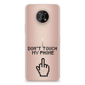 Nokia G50 Silicone-hoesje Finger Don't Touch My Phone