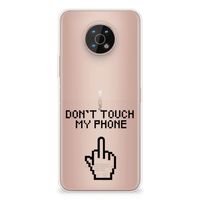 Nokia G50 Silicone-hoesje Finger Don't Touch My Phone - thumbnail