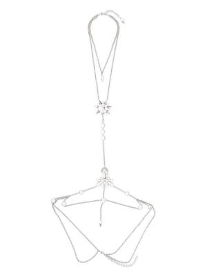 Rabanne chaîne de corps à ornements en cristal - Noir