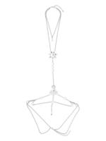 Rabanne chaîne de corps à ornements en cristal - Noir