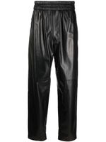 ISABEL MARANT pantalon en cuir à taille haute - Noir