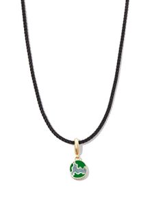 Lauren Rubinski collier en or 14ct à pendentif gravé