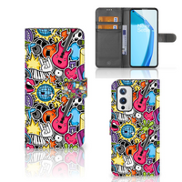 OnePlus 9 Wallet Case met Pasjes Punk Rock