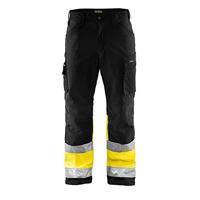Blaklader 15622517 softshellbroek met hoge zichtbaarheid, zwart/geel, maat C52
