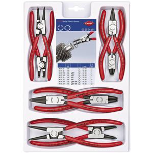 Knipex 00 20 04 V01 Precisie-borgveertang set Geschikt voor borgringen Binnen- en buitenringen 19-60 mm, 12-25 mm 10-25 mm, 19-60 mm Puntvorm Recht, 90° haaks