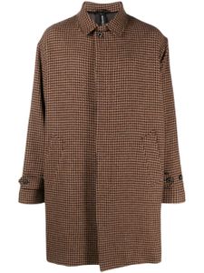 Mackintosh manteau Soho en laine à motif pied-de-poule - Marron