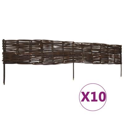 vidaXL Gazonborden 10 st 120x35 cm wilg