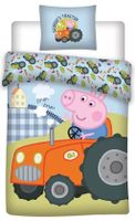 Peppa Pig Dekbedovertrek tractor Glow in the Dark 140 x 200 cm katoen 70 x 90 cm - thumbnail