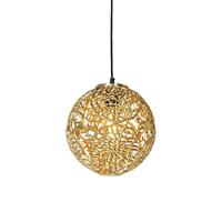 QAZQA - Art Deco Art deco hanglamp goud - Maro | Woonkamer | Slaapkamer | Keuken - Aluminium Rond - E27 Geschikt voor LED - Max. 1 x 40 Watt