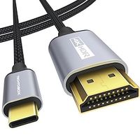 usb-c naar hdmi kabel 4k@60hz techtobox gevlochten hoge snelheid 6.6ft type c naar hdmi kabel bliksemschicht 3/4 compatibel met macbook pro/airimacnieuwe ipadxpsgalaxy s21/s20surface en meer miniinthebox
