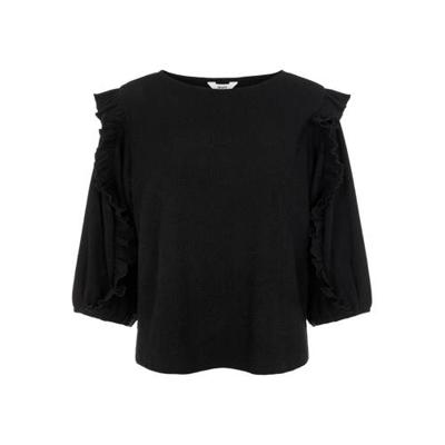 OBJECT top OBJSIF met ruches zwart