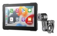 INTERPHONE SYNC70E Essential Motorfiets Carplay voor Apple en Android – 7 inch wifi en bluetooth-motordisplay voor smartphone-mirroring – Carplay display met Quick Lox-houder, IP66 waterdicht