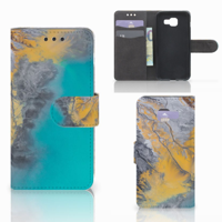 Samsung Galaxy A3 2016 Bookcase Marble Blue Gold