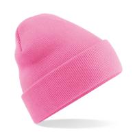 Beechfield basic winter muts/beanie - roze - acryl - volwassenen - Winter Essentials/accessoi