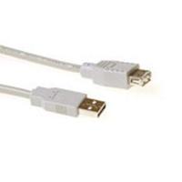 USB 2.0 A-A M/F Ivory 1.00M