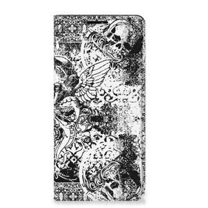 Mobiel BookCase Motorola Edge 20 Pro Skulls Angel