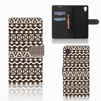 Sony Xperia XA1 Plus Telefoon Hoesje Aztec Brown