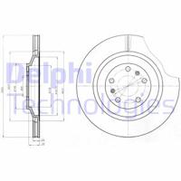 Remschijf DELPHI, Remschijftype: Geventileerd, u.a. für Audi, Bentley, VW