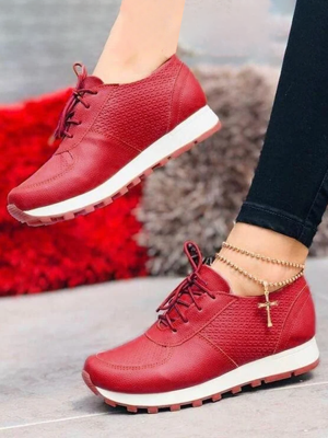 nep Leer Paneel Zacht Veterschoenen sportschoenen