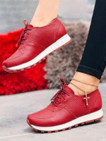 nep Leer Paneel Zacht Veterschoenen sportschoenen