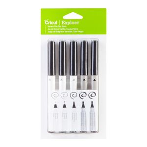 Cricut Explore / Maker Multi-size Pen Set 5-pack - zwart