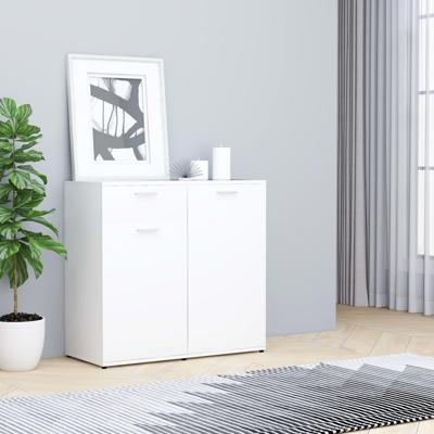 vidaXL Dressoir 80x36x75 cm spaanplaat wit