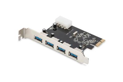 Digitus DS-30221-1 4 poorten PCI Express kaart USB-A 3.0 PCIe