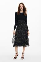 Floral midi-jurk M. Christian Lacroix - BLACK - L - thumbnail