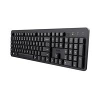 Trust Ody II Stil Dradloos Toetsenbord QWERTY US Indeling, Zwevende Low Profile Toetsen, Morsbestendig, USB Micro Ontvanger 2.4GHz, Full Size Wireless Keyboard voor PC, Laptop, Mac - Zwart