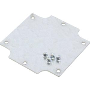 Hammond Electronics 1555EFPL Montageplaat Staal Zilver (l x b x h) 80 x 80 x 1.6 mm 1 stuk(s)