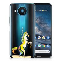 Nokia 8.3 Telefoonhoesje met Naam Horse Color