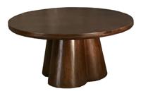 Brix Ronde Salontafel Clubs Mangohout, 80cm - Bruin