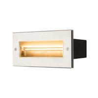 SLV buiten wandlamp Brick asymmetrisch - roestvrij staal