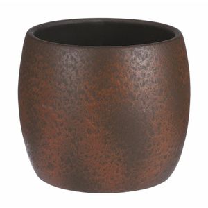 Mica Decorations Bloempot/plantenpot - roest/terracotta bruin - voor kamerplant - H22 x D24 cm