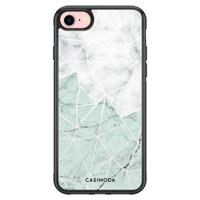 iPhone 8/7 glazen hardcase - Marmer mint mix