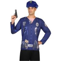 Politie verkleed shirt voor heren