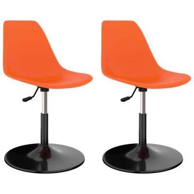 vidaXL Eetkamerstoelen 2 st draaibaar PP oranje