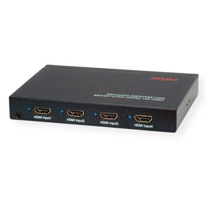 ROLINE HDMI 4x1 QUAD Multi-Viewer Switch, naadloos schakelen