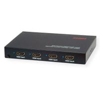 ROLINE HDMI 4x1 QUAD Multi-Viewer Switch, naadloos schakelen - thumbnail