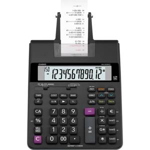 Casio HR-200 RCE Bureaurekenmachine met printer Zwart Aantal displayposities: 12 werkt op batterijen, werkt op het lichtnet (optioneel) (b x h x d) 195 x 65 x