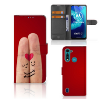 Motorola G8 Power Lite Wallet Case met Pasjes Liefde - Origineel Romantisch Cadeau - thumbnail