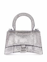 Balenciaga sac à main Hourlgass à ornements en cristal - Gris