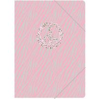 Cedon Elastomap Zebraprint Meisjes 22 X 31 Cm Karton Roze/wit