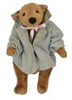 Clemens Knuffelbeer junior 18 cm pluche 2-delig bruin/grijs