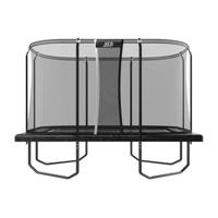 Senz Sports Trampoline 214 x 305 cm/244 x 366 cm - Premium Plus Model - Trampoline met elastieken - GS certiciaat - inclusief veiligheidsnet - tuin trampoline - belastbaarheid 150 kg (244 x 366 cm)