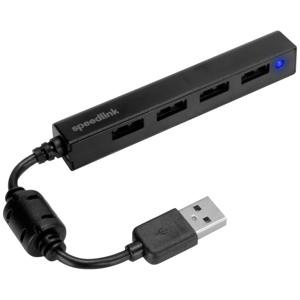 SpeedLink Snappy Slim USB 2.0-hub 4 poorten Zwart